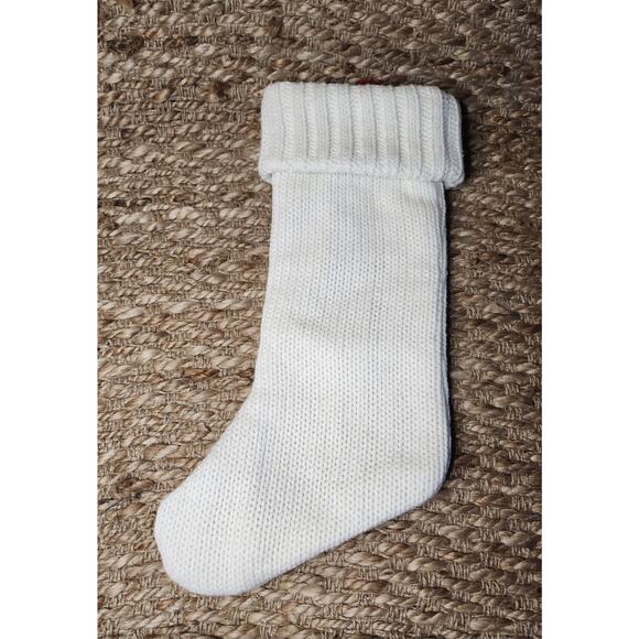 Target Wondershop Monogram Letter “B” 19" White Christmas Knit Stocking-NWOT - Picture 5 of 8